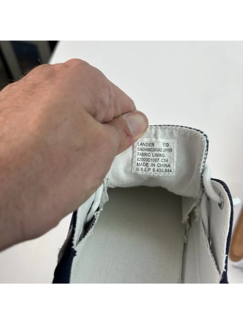 Polo Ralph Lauren Shoes Lander Low Canvas Gingham Blue  Topsiders Boat Size 11D